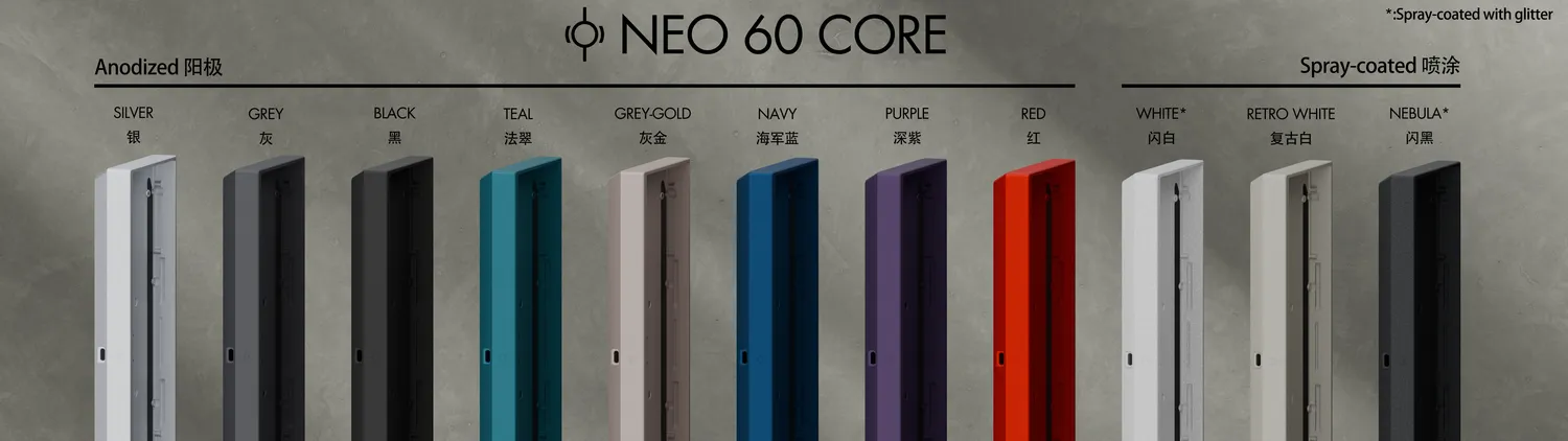 CoffeeKeys Neo60 Core tastiera 60% Nebula tri-mode hotswap