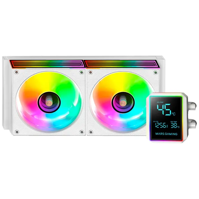 Mars Gaming ML-LCDPRO240 AIO 240 Bianco LCD 500W