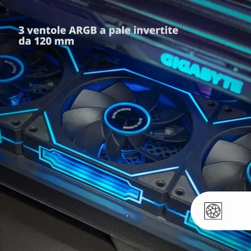 Mars Gaming MF-Linkfinitykit2R ventole PC 120mm kit 3 nere ARGB