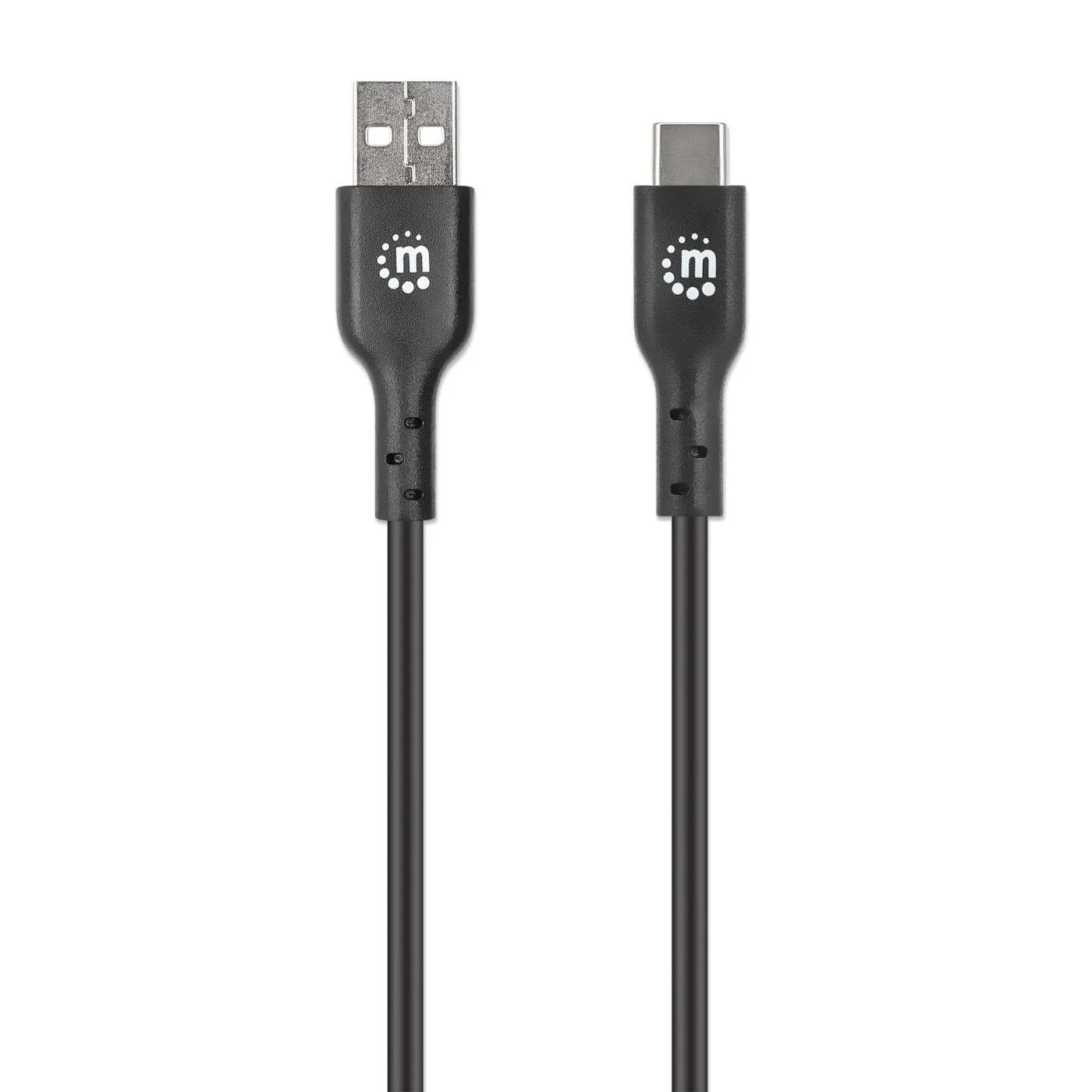 Manhattan cavo USB-A USB-C 2 m ricarica 3A nero