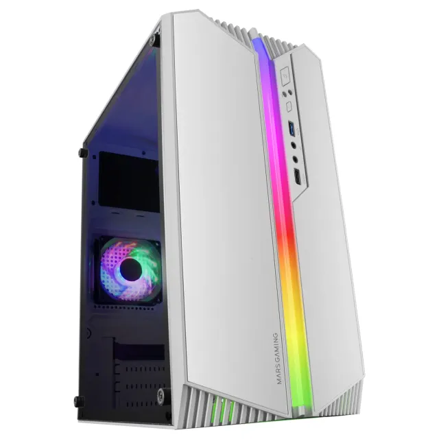 Mars Gaming MC-S1 case PC Micro-ATX bianco ARGB