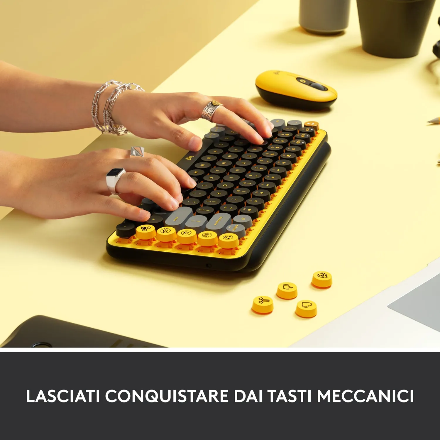 Logitech POP Keys tastiera meccanica wireless Blast ITA