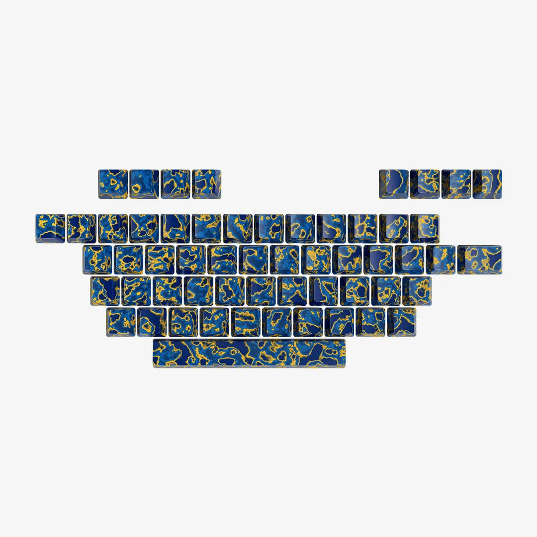 Cerakey Rhino-Skin Obsidian keycaps Alpha Plus
