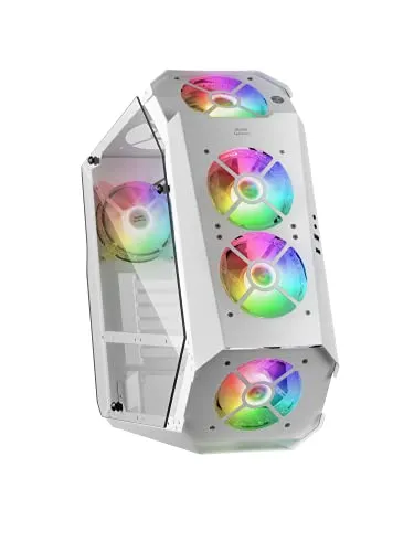 Mars Gaming MC51W case PC ATX bianco vetro temperato