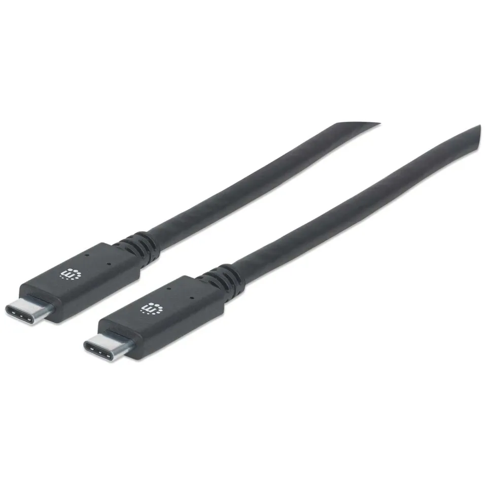 Manhattan USB 3.0 cavo USB-C 2m 60W 5Gbps nero