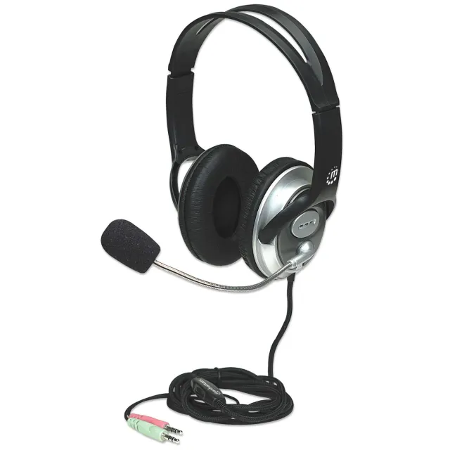 Manhattan Classic Cuffie Stereo Over-Ear Microfono Argento