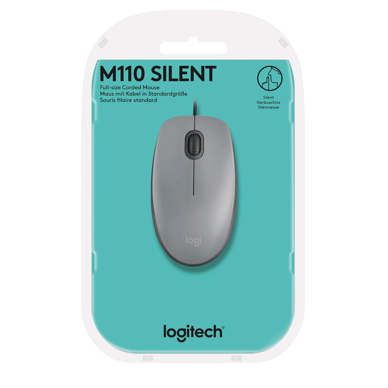 Logitech M110 mouse cablato USB silenzioso standard