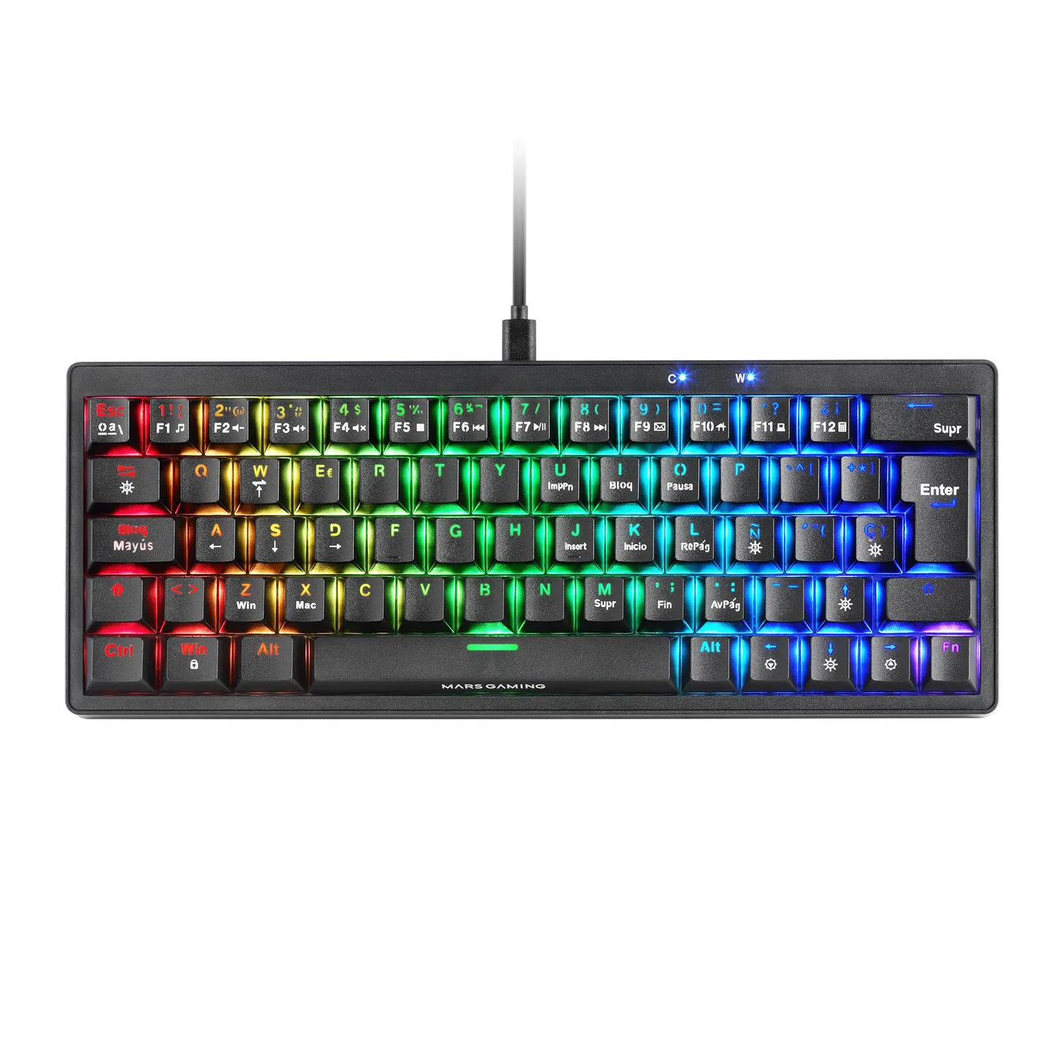 Marsgaming MKMINIPRO Tastiera Meccanica 60% Bianca FR RGB