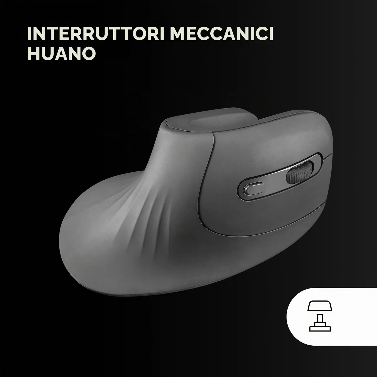 Mars Gaming MMW-ERGOPRO mouse verticale wireless nero 3200 DPI