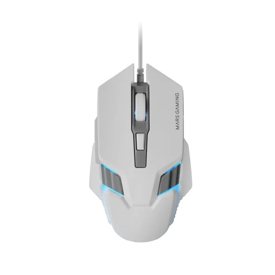 Mars Gaming MM024 mouse gaming bianco 4000 DPI RGB