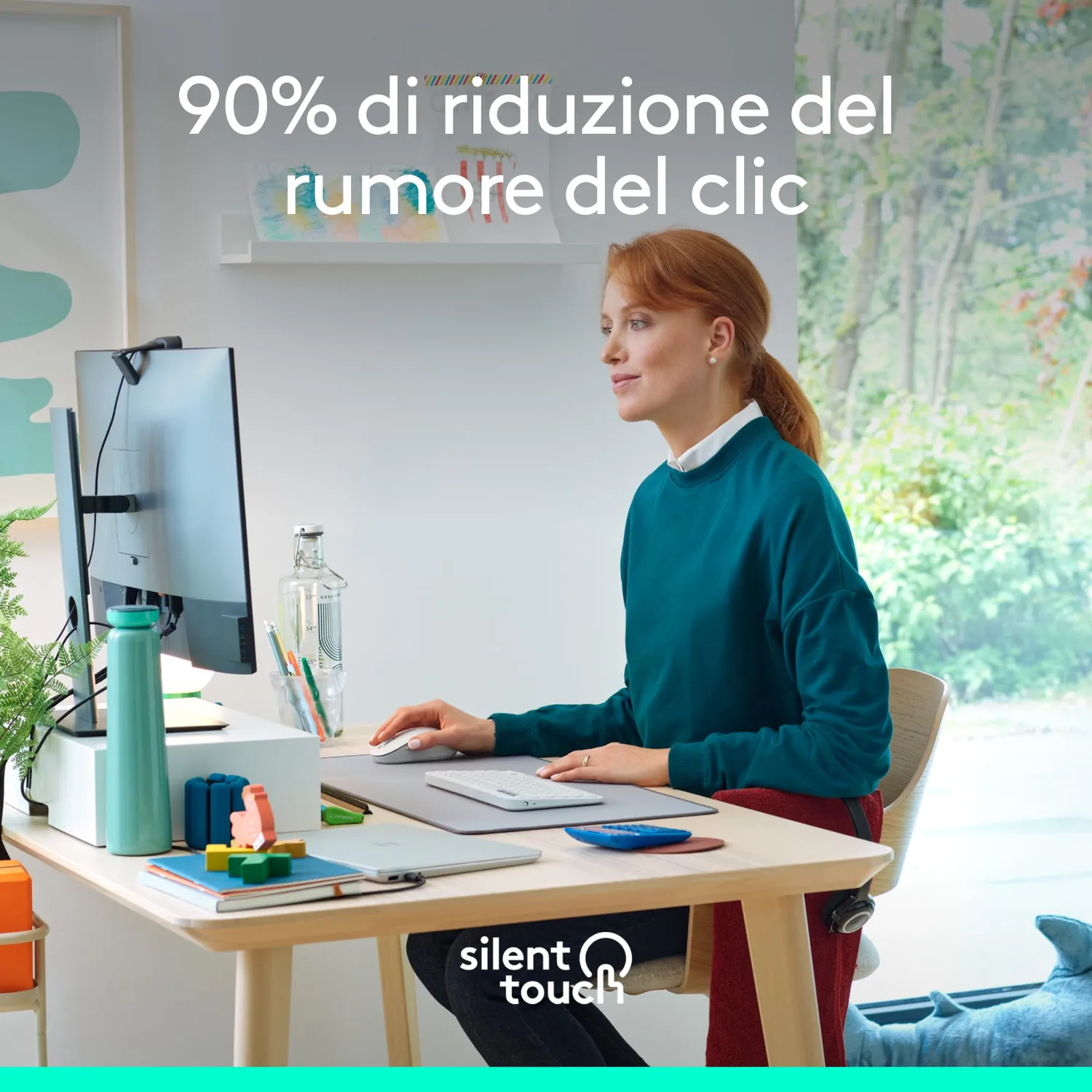 Logitech Signature M650 L Mouse Wireless Bianco Mani Grandi