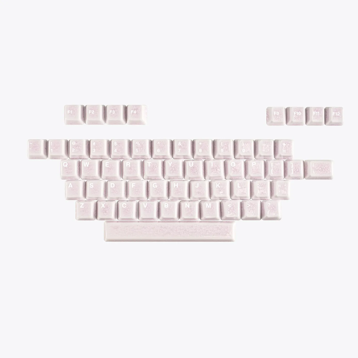 Cerakey A Set Alpha Plus Crazed keycap ceramica blu crazed