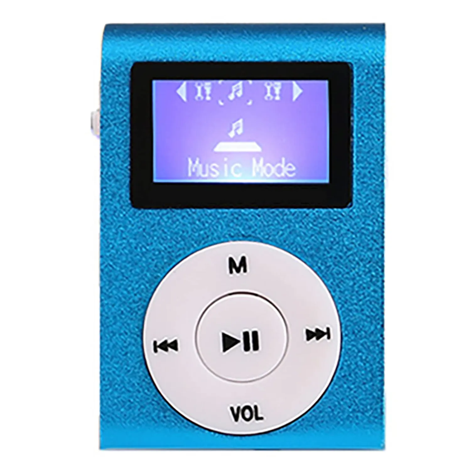 Zunate lettore MP3 mini metallo blu USB 2.0 con clip