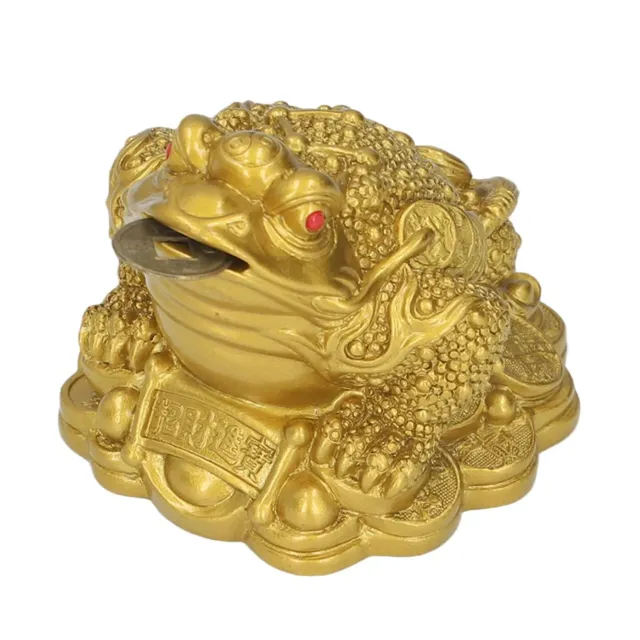 Zunate rana portafortuna statuetta oro Feng Shui 6,5 cm