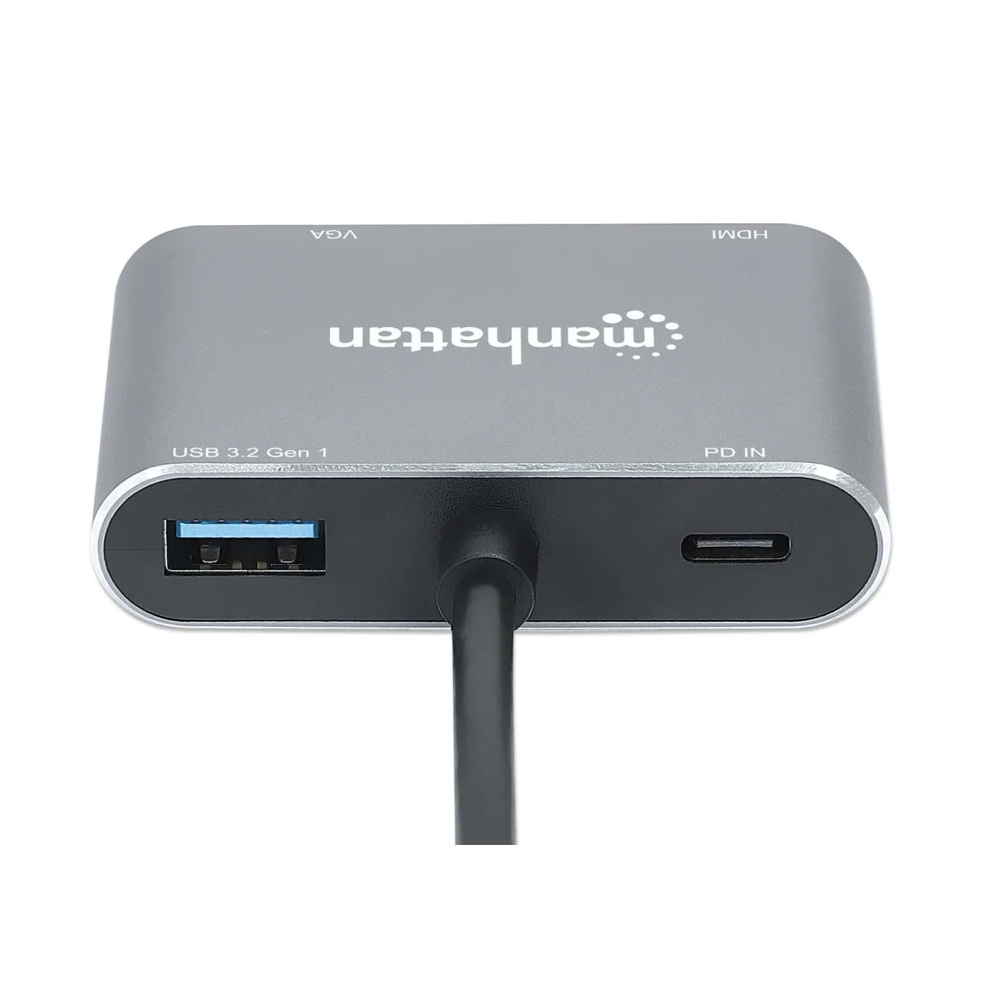 Manhattan 4-in-1 Docking Converter USB-C HDMI VGA PD 87W