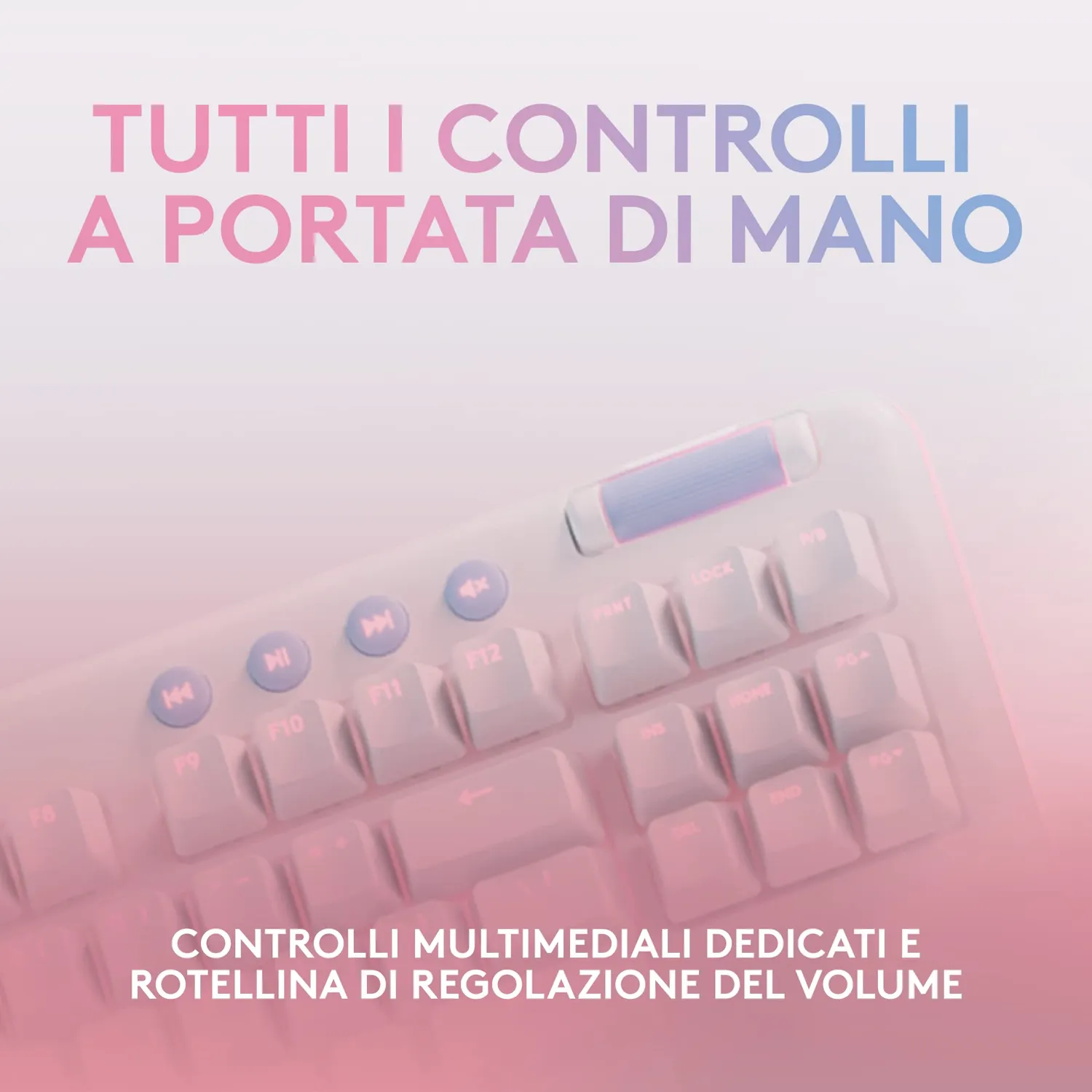 Logitech G G715 tastiera gaming wireless bianco RGB TKL