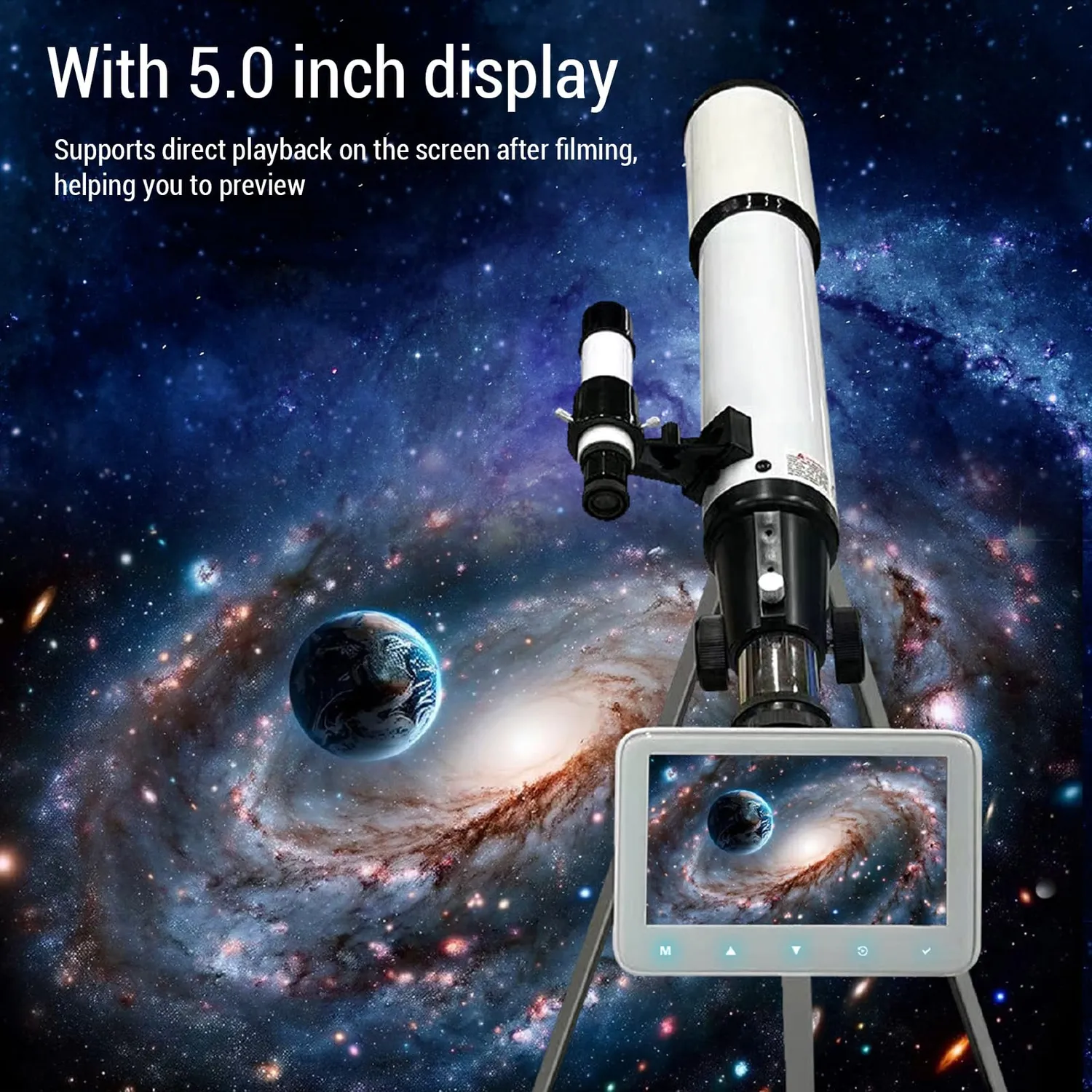 Zunate Oculare Elettronico WiFi 4K 8,3MP 5 Pollici