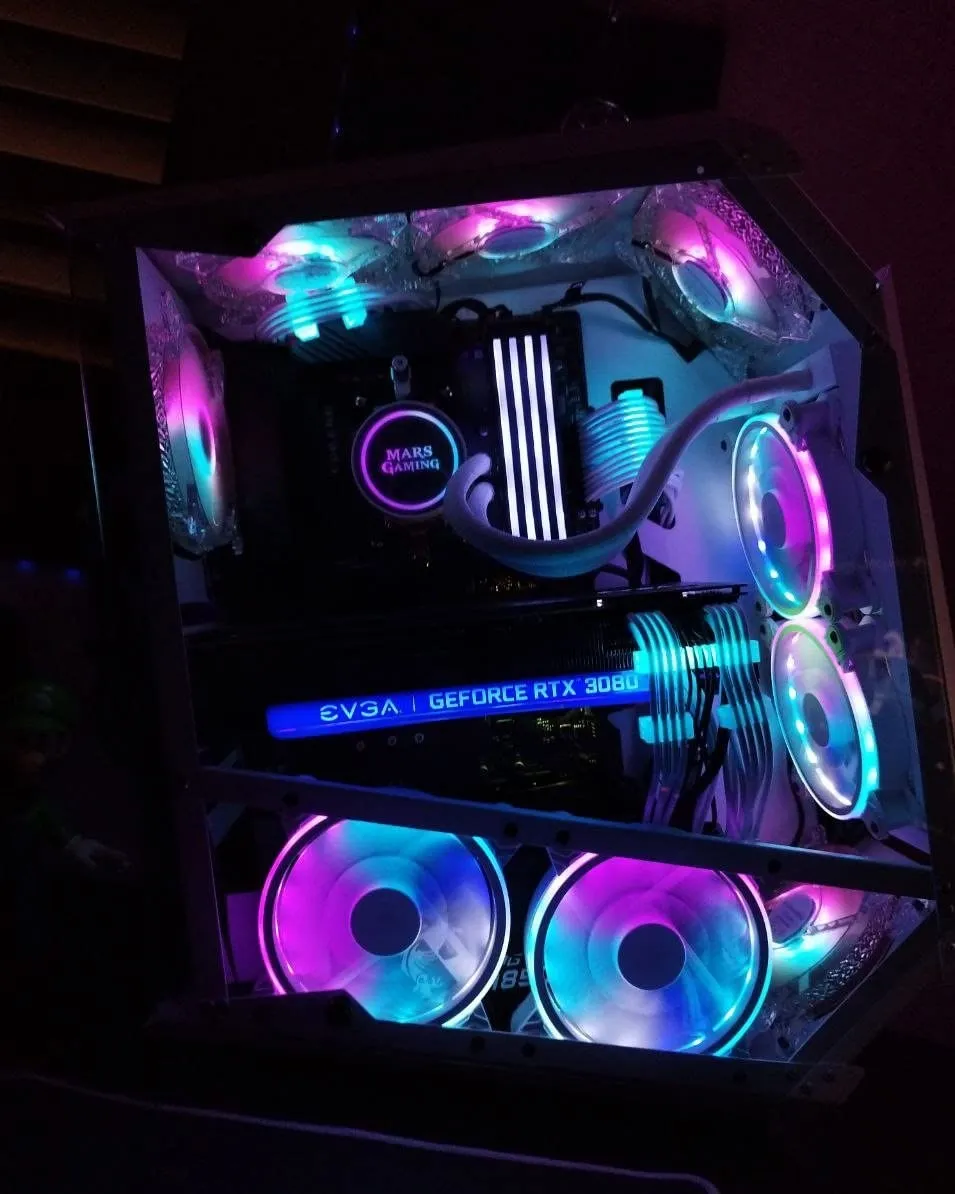 Mars Gaming MC51W case PC ATX bianco vetro temperato