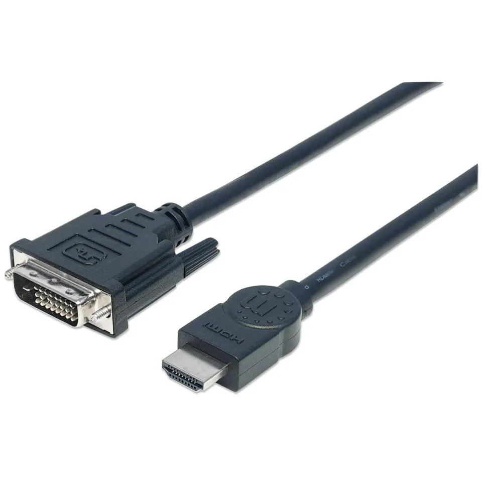 Manhattan Cavo HDMI-DVI-D 3 m Full HD Oro
