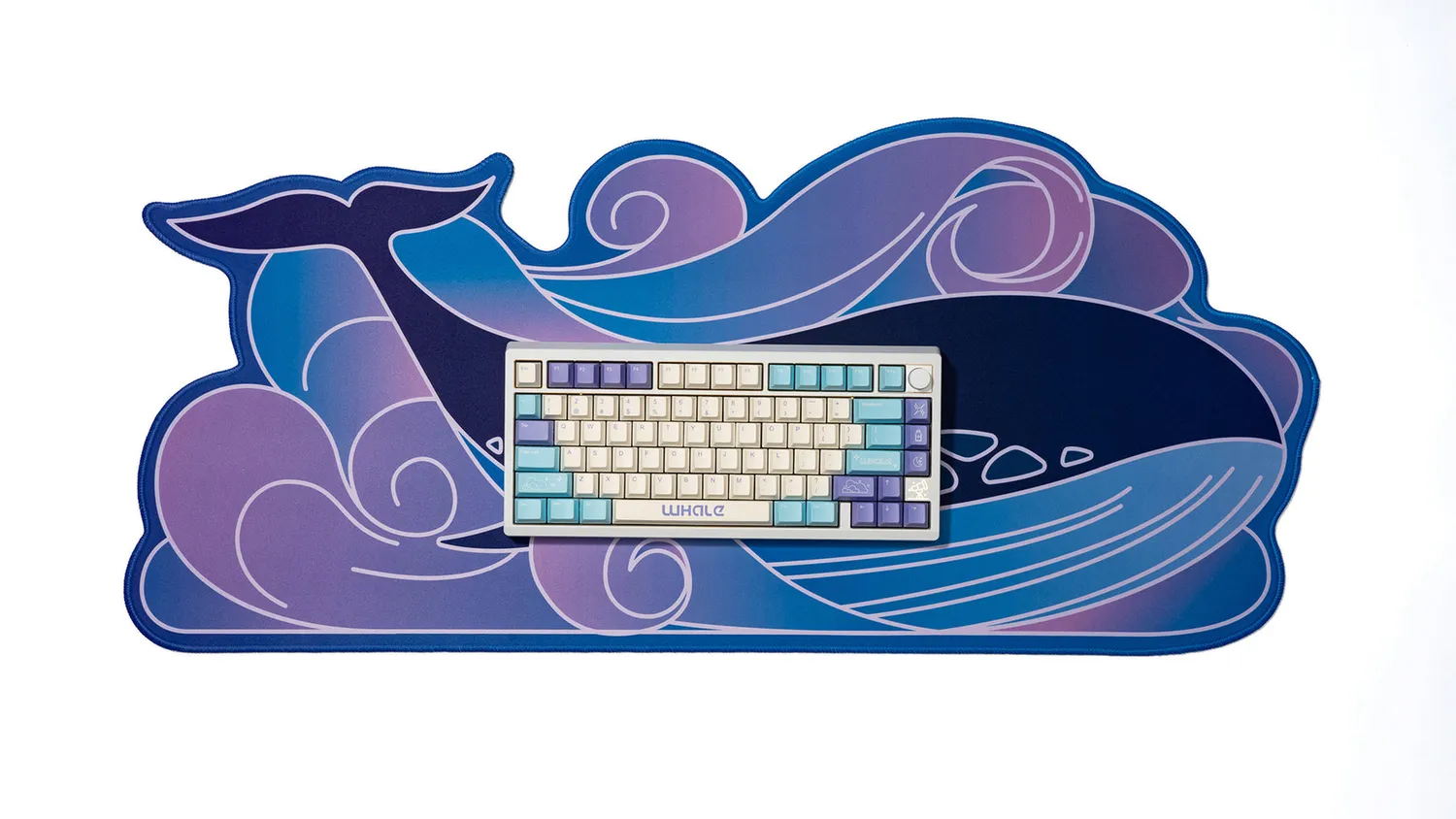 CoffeeKeys Whale tappetino deskmat Large blu 900x400