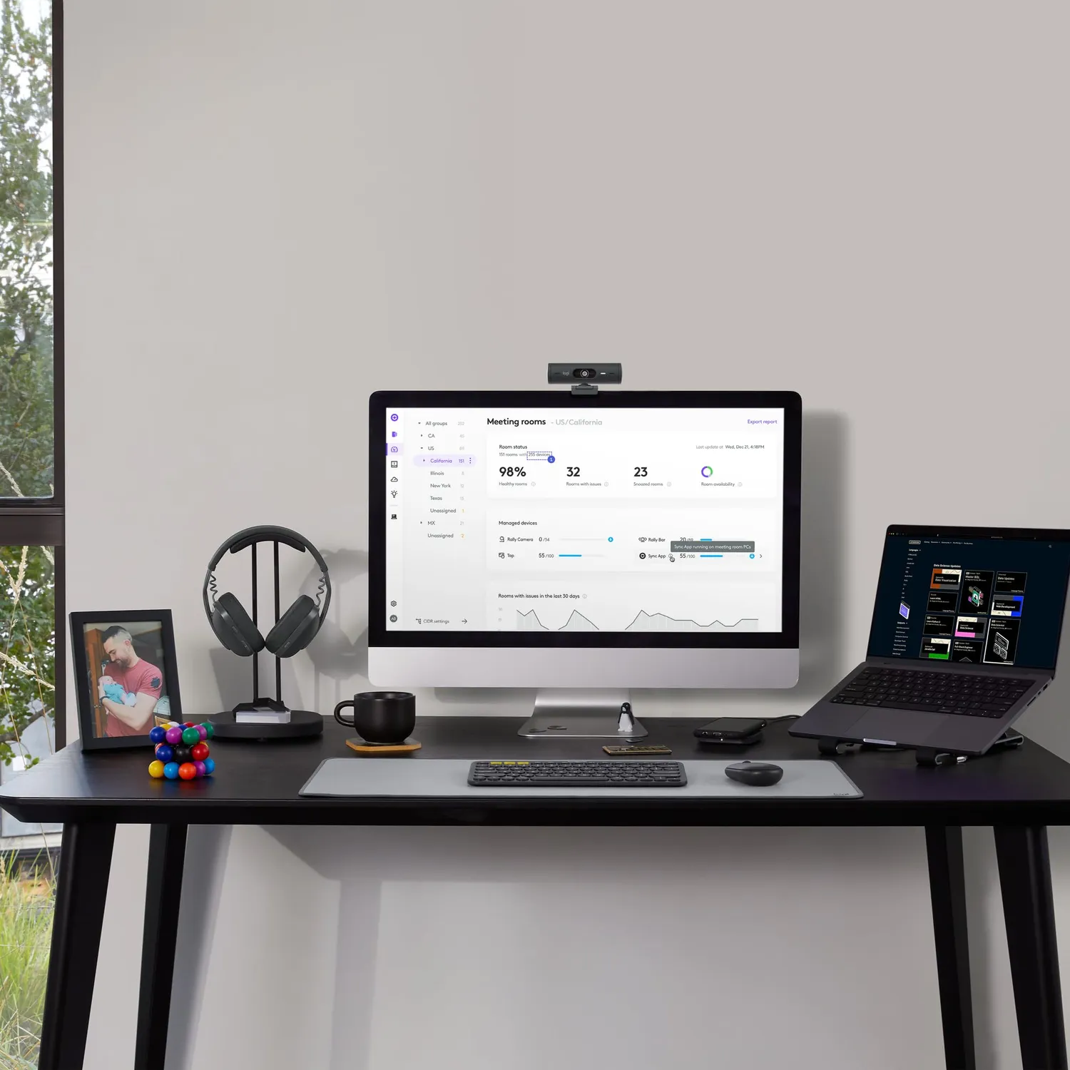 Logitech Brio 500 webcam Full HD 1080p grafite