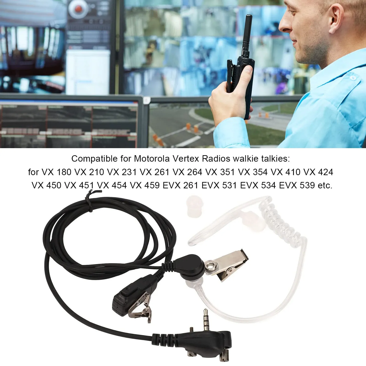 Zunate auricolare tubo acustico walkie talkie 3,5 mm 5 pezzi