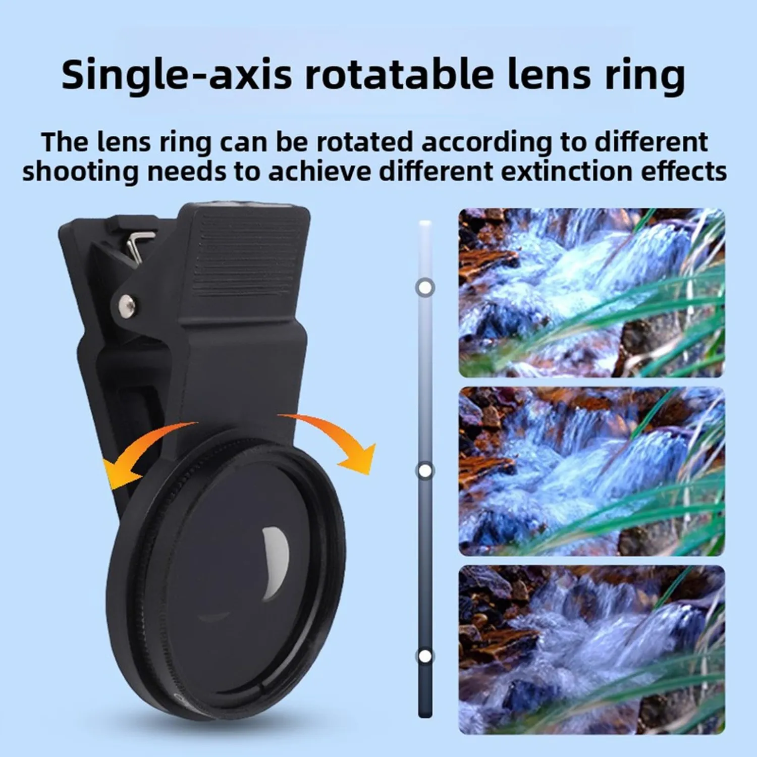 Zunate Filtro CPL 37mm Telefono polarizzatore clip