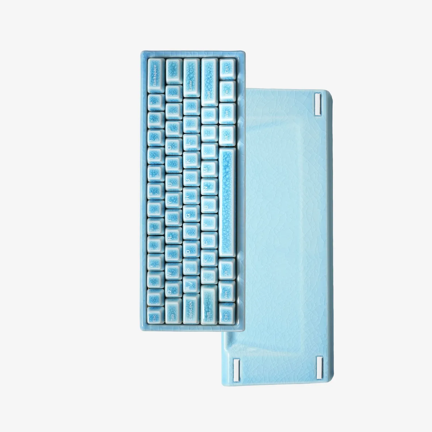Cerakey Peak 60 case kit tastiera ceramica blu crazed 60%