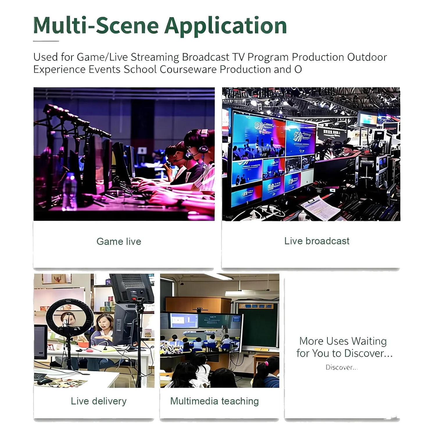 Zunate switcher streaming mixer video 1080P 2 HDMI