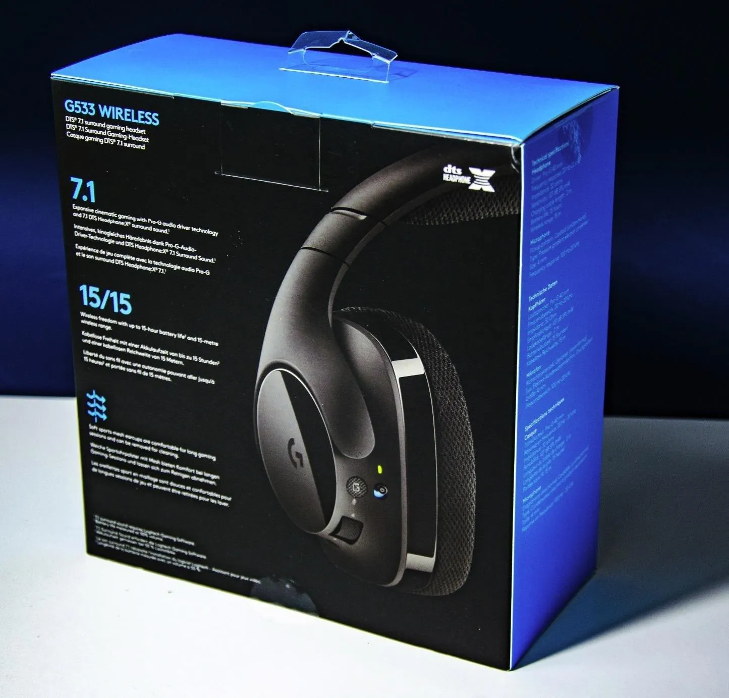 Logitech G G533 cuffie gaming wireless DTS 7.1