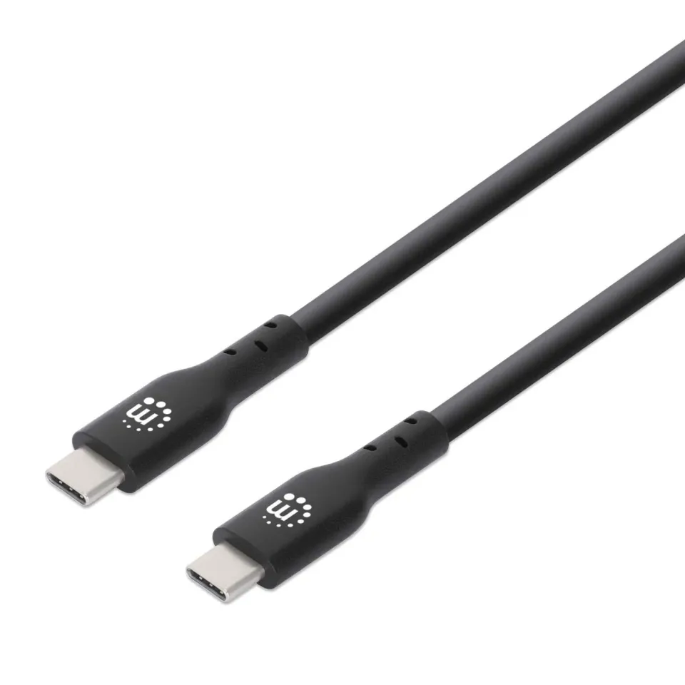 Manhattan Hi-Speed USB-C cavo USB 1 m nero 60W