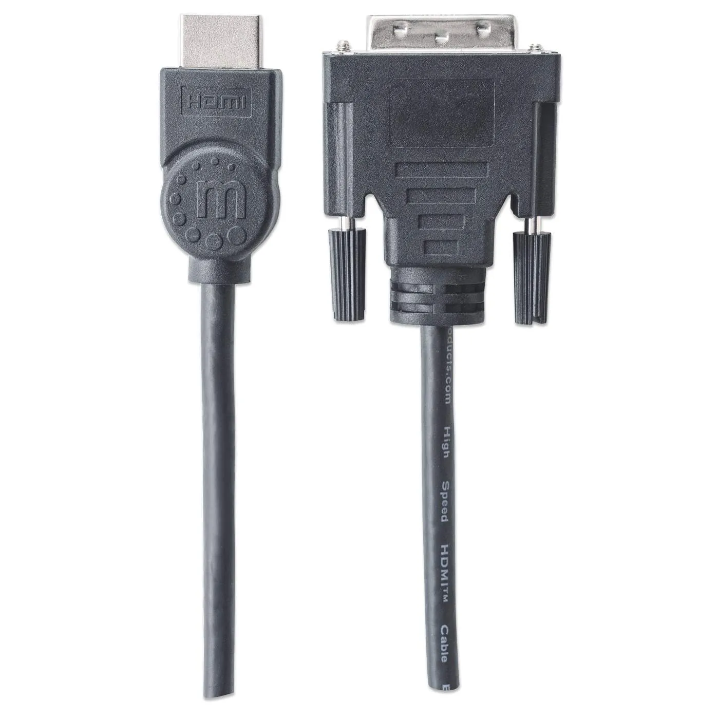 Manhattan Cavo HDMI DVI-D Maschio 1 m Schermato Full HD