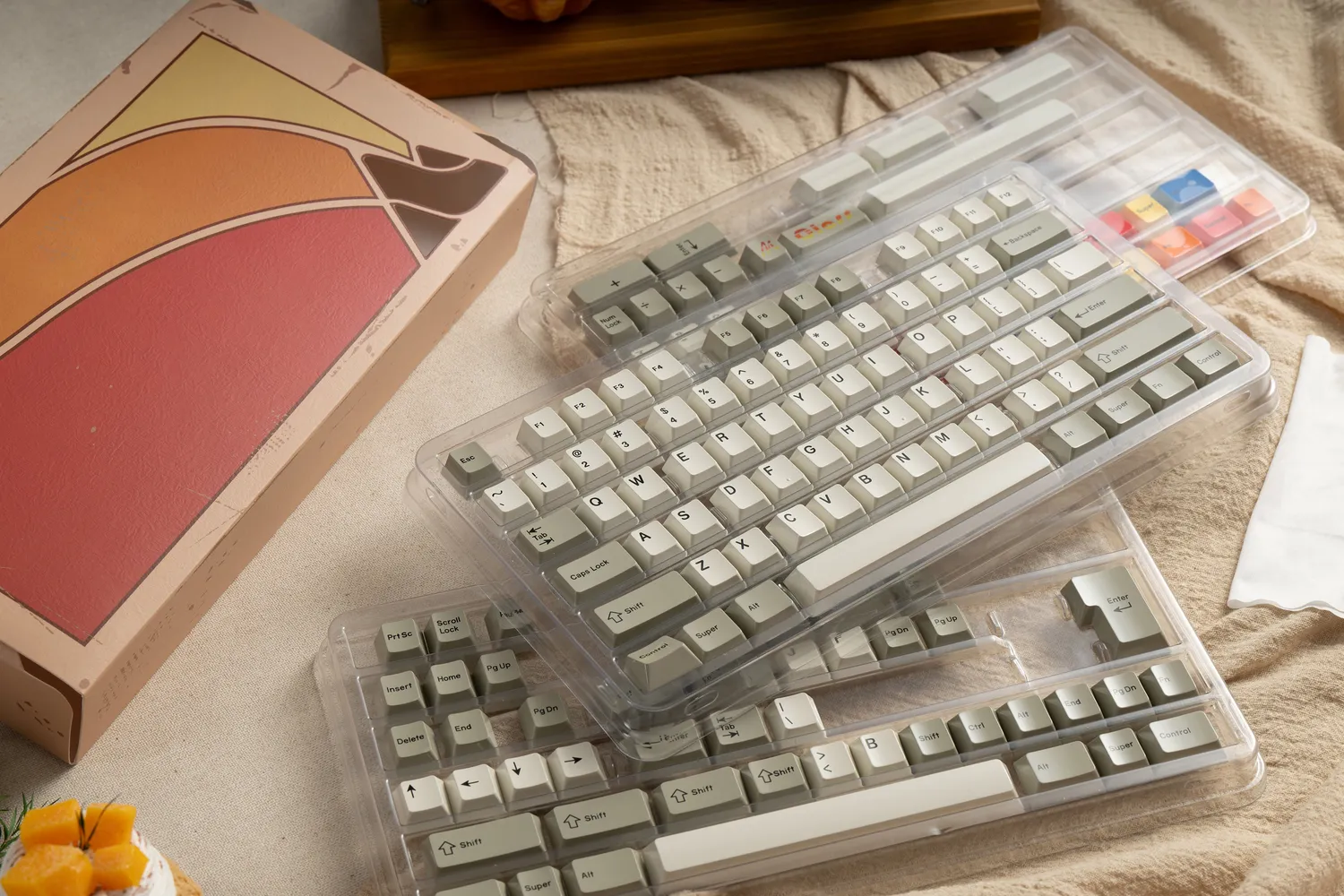 MM Studio Glazed Beige keycaps PBT set beige