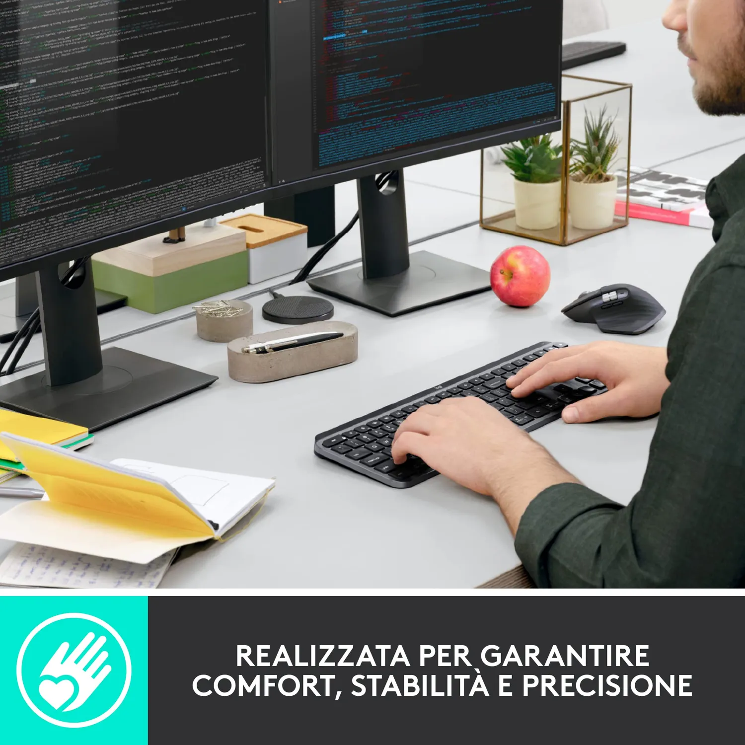 Logitech MX Keys for Business tastiera wireless ITA retroilluminata