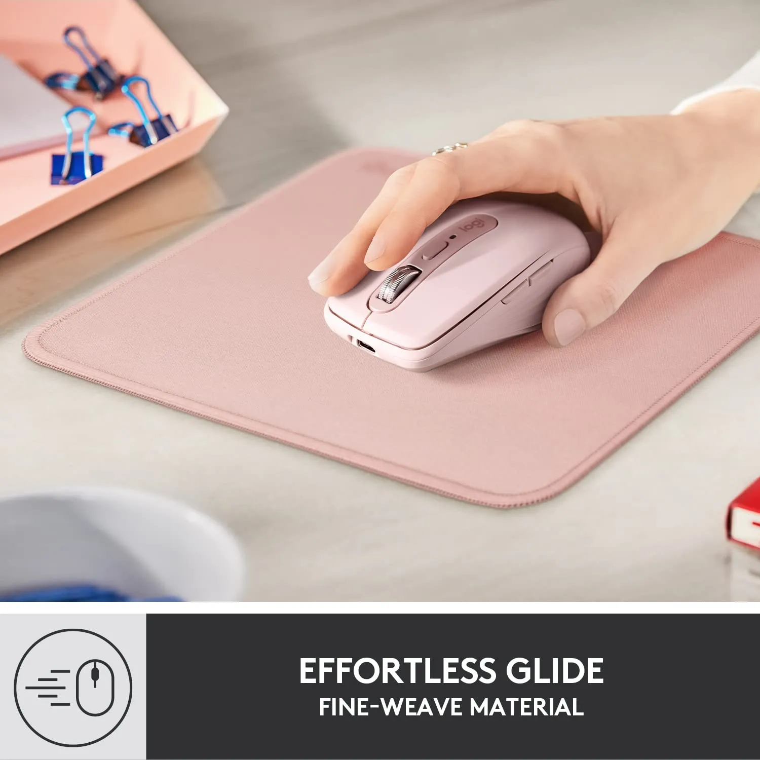 Logitech Studio Series tappetino mouse rosa idrorepellente