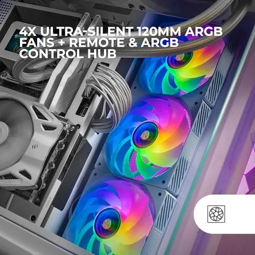 Mars Gaming MF-SI4KIT kit 4 ventole 120mm ARGB bianco