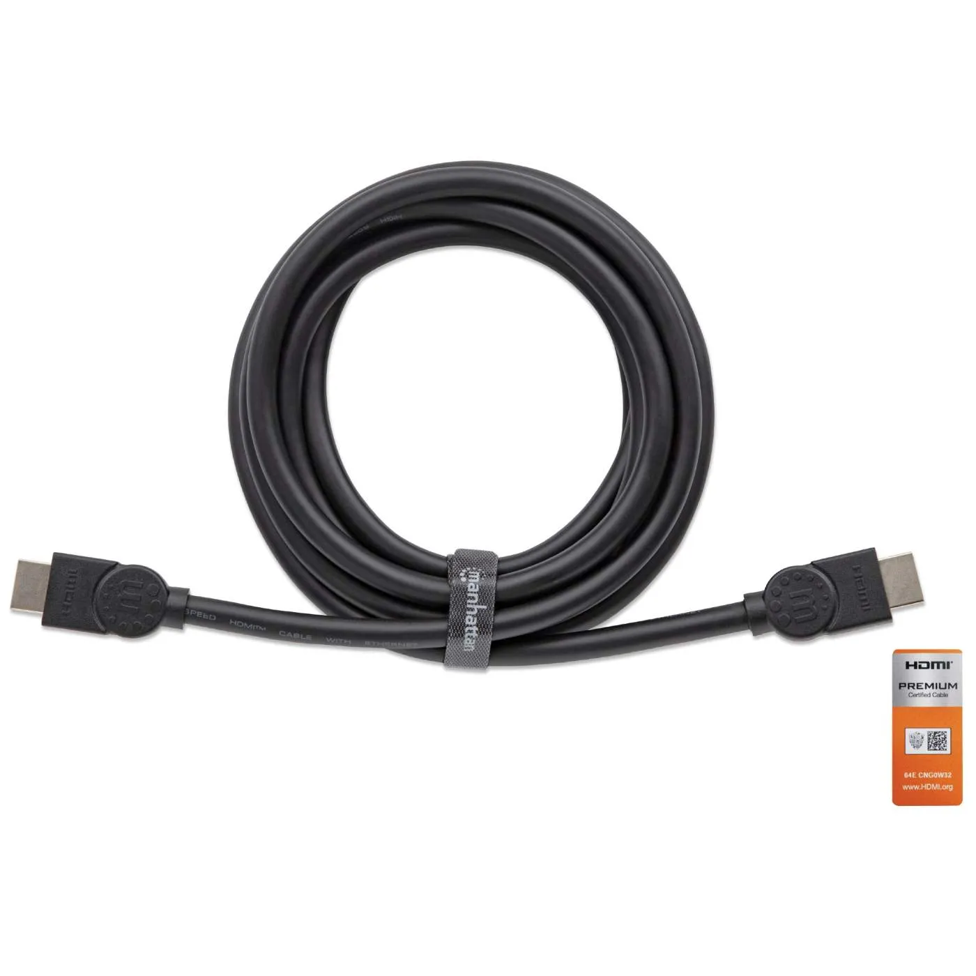 Manhattan Premium cavo HDMI 4K 60Hz 5m Ethernet nero