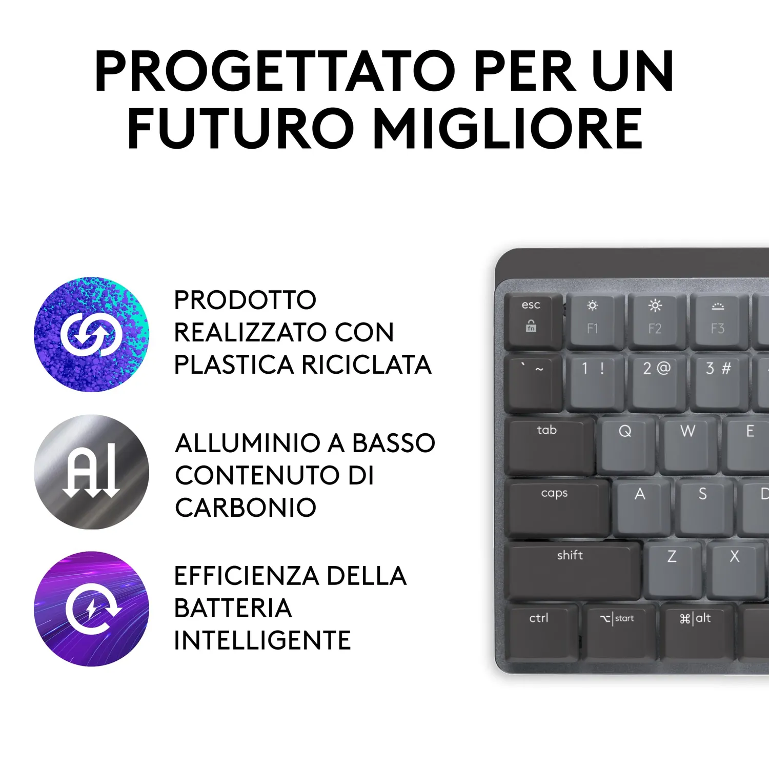 Logitech MX Mechanical tastiera wireless US retroilluminata