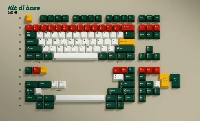 CoffeeKeys KKB Stratos Keycaps Cherry ABS Rally