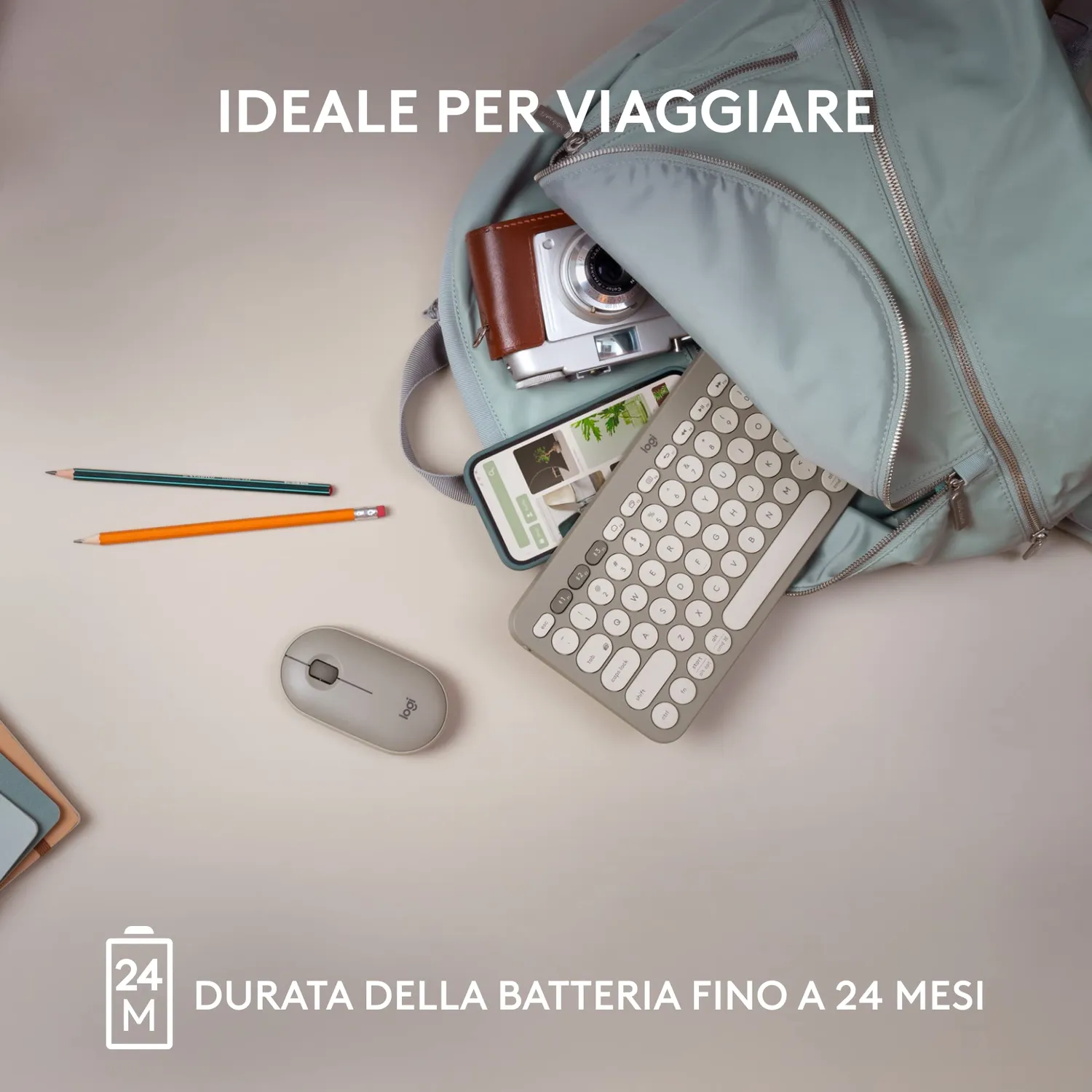 Logitech K380 tastiera wireless Bluetooth ITA QWERTY multidevice