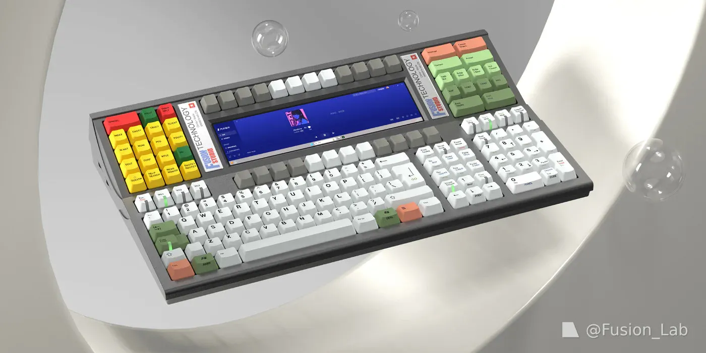 CoffeeKeys Vintech 06 tastiera alluminio nera hotswap display
