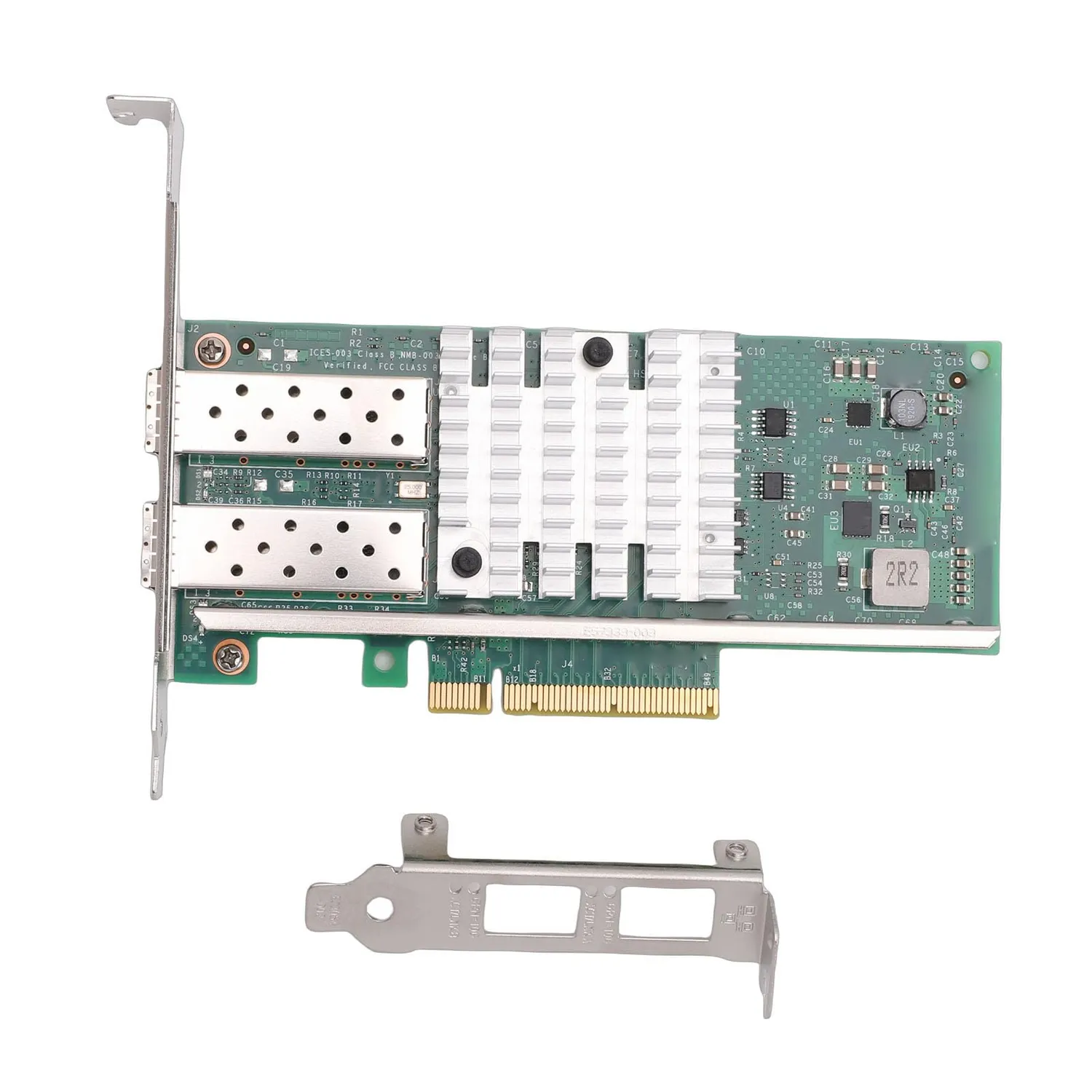 Zunate Scheda Rete Fibra 10GB PCIe X8 doppia SFP+ chip 82599