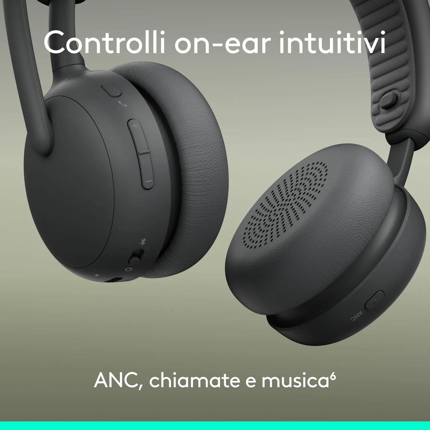 Logitech Zone Wireless 2 ES cuffie wireless grafite ANC