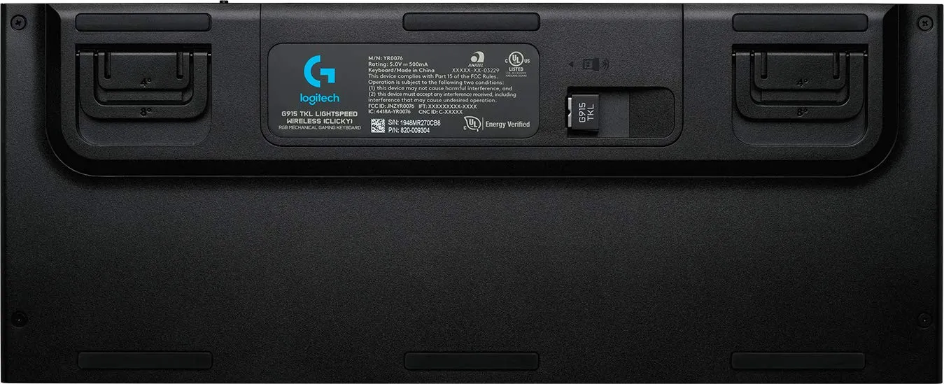 Logitech G915 TKL tastiera gaming wireless switch tattili
