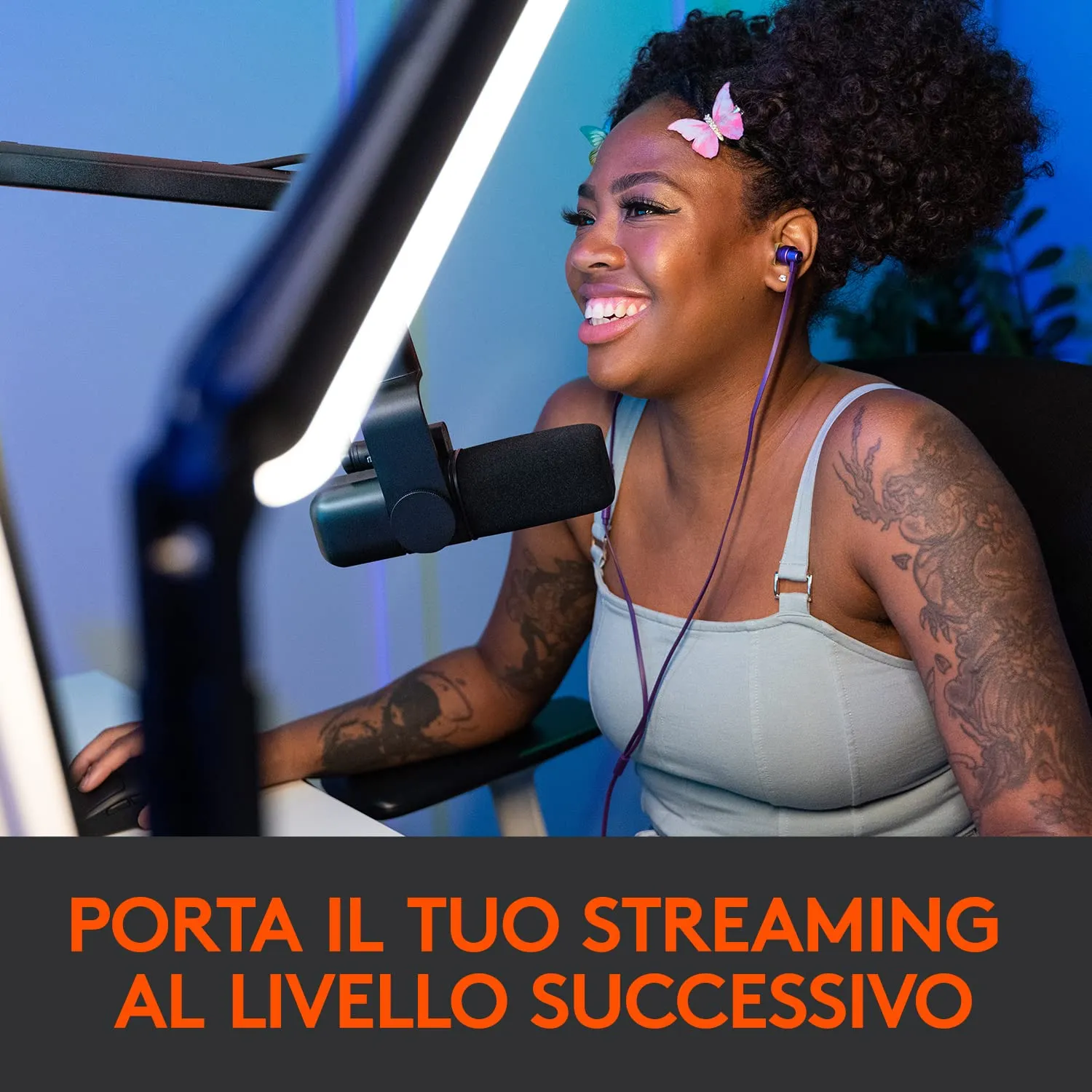 Logitech Litra Beam + Blue Sona kit luce streaming grafite