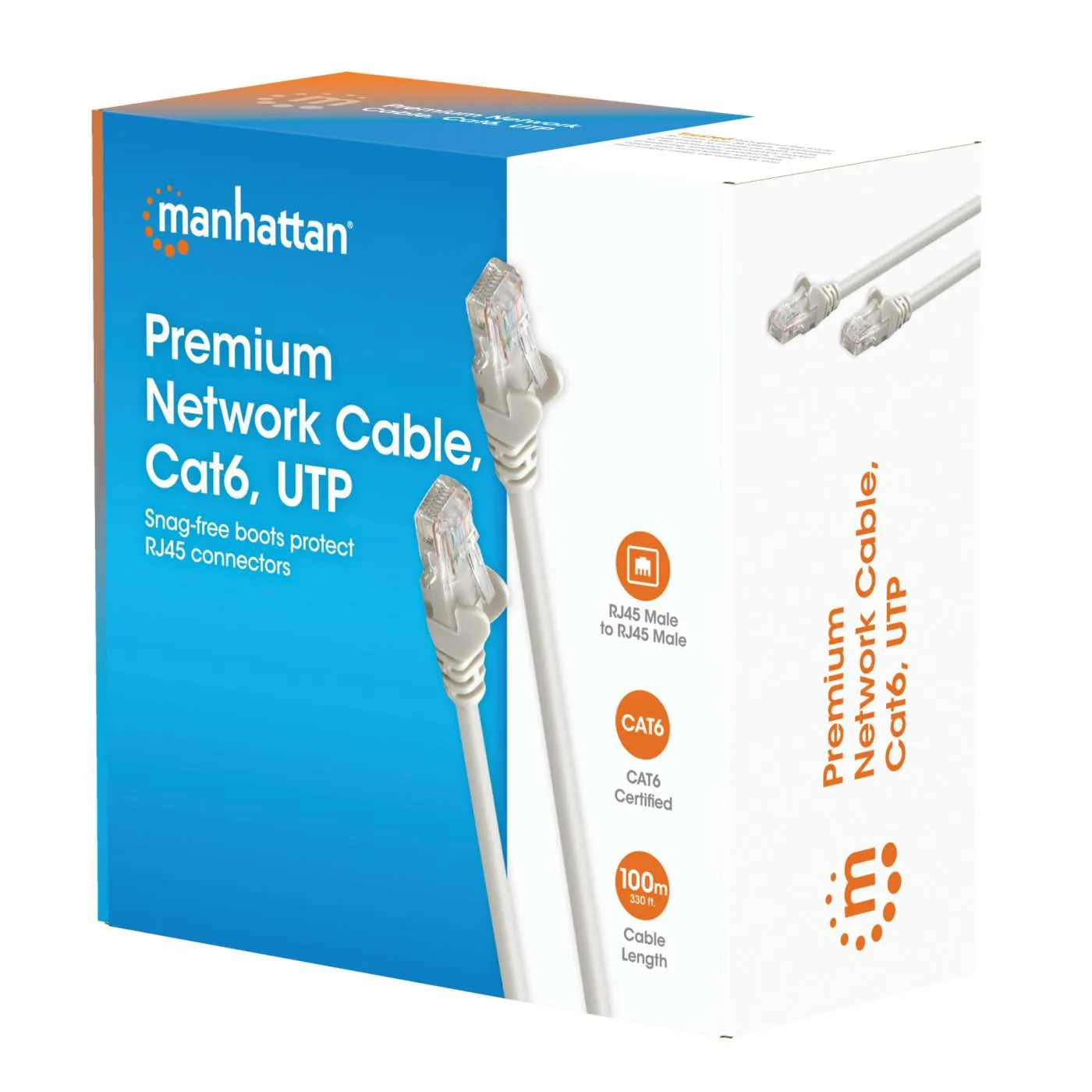 Manhattan Cavo di rete Cat6 UTP 100 m grigio