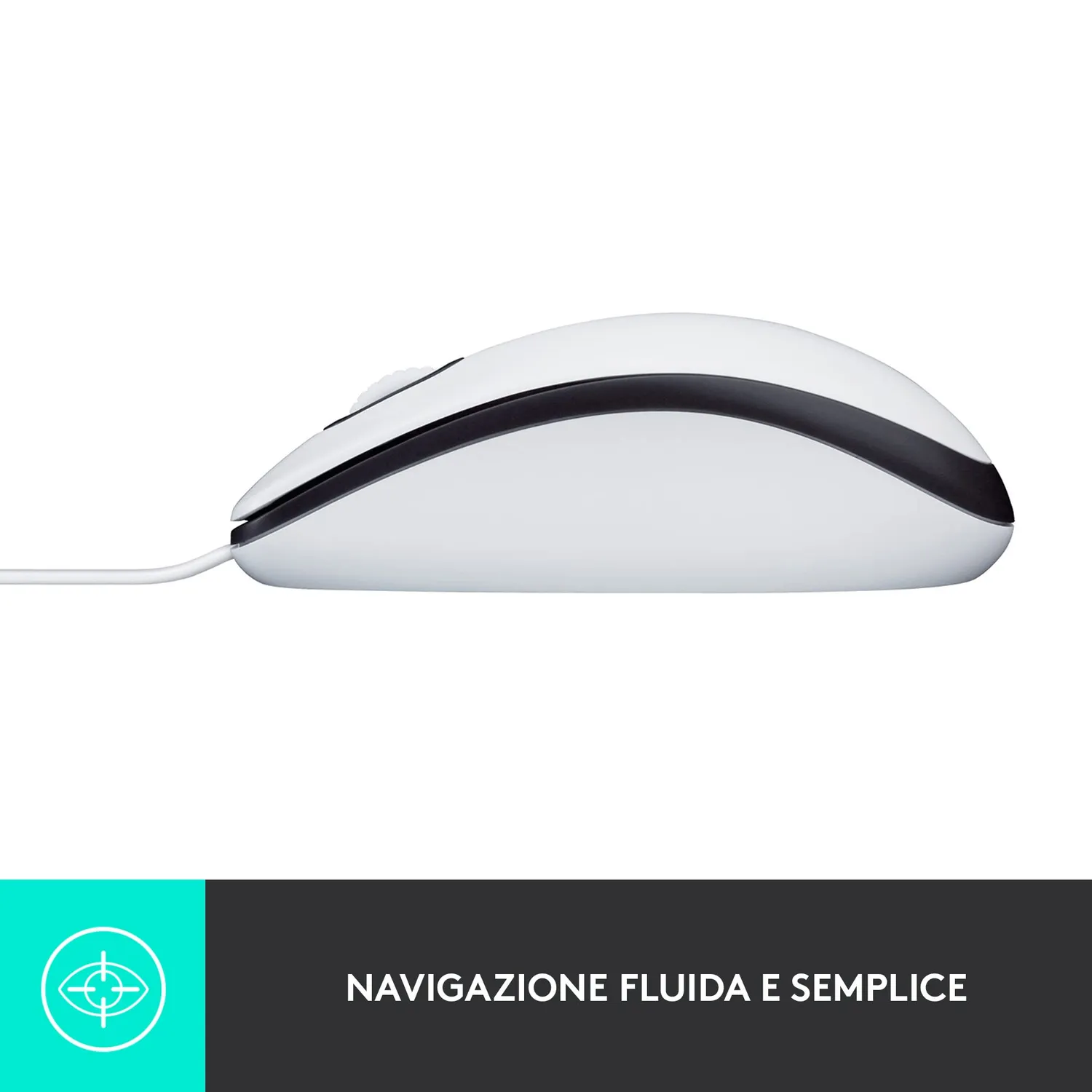 Logitech M100 mouse USB con filo nero 1000 DPI