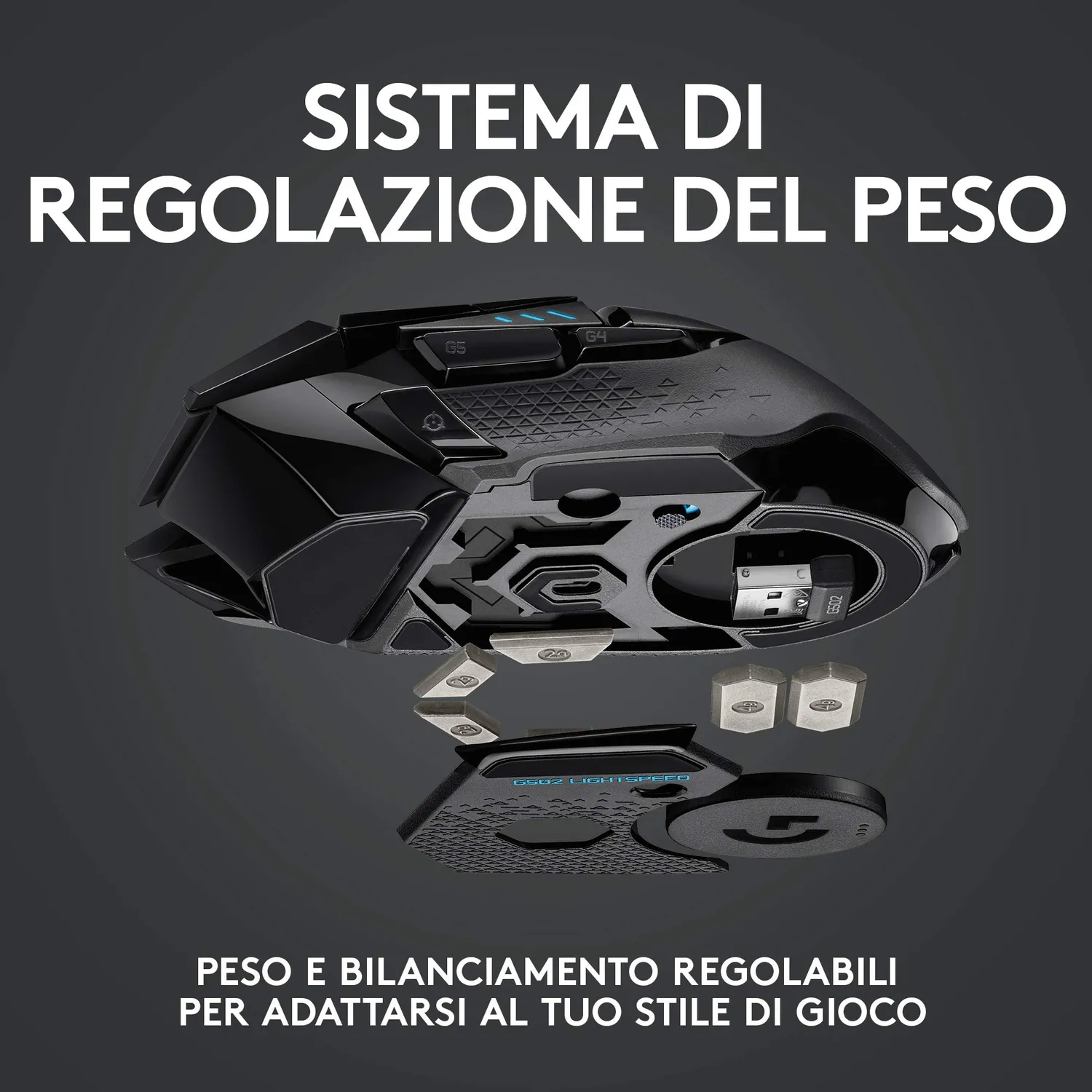 Logitech G G502 Lightspeed mouse gaming wireless 25K