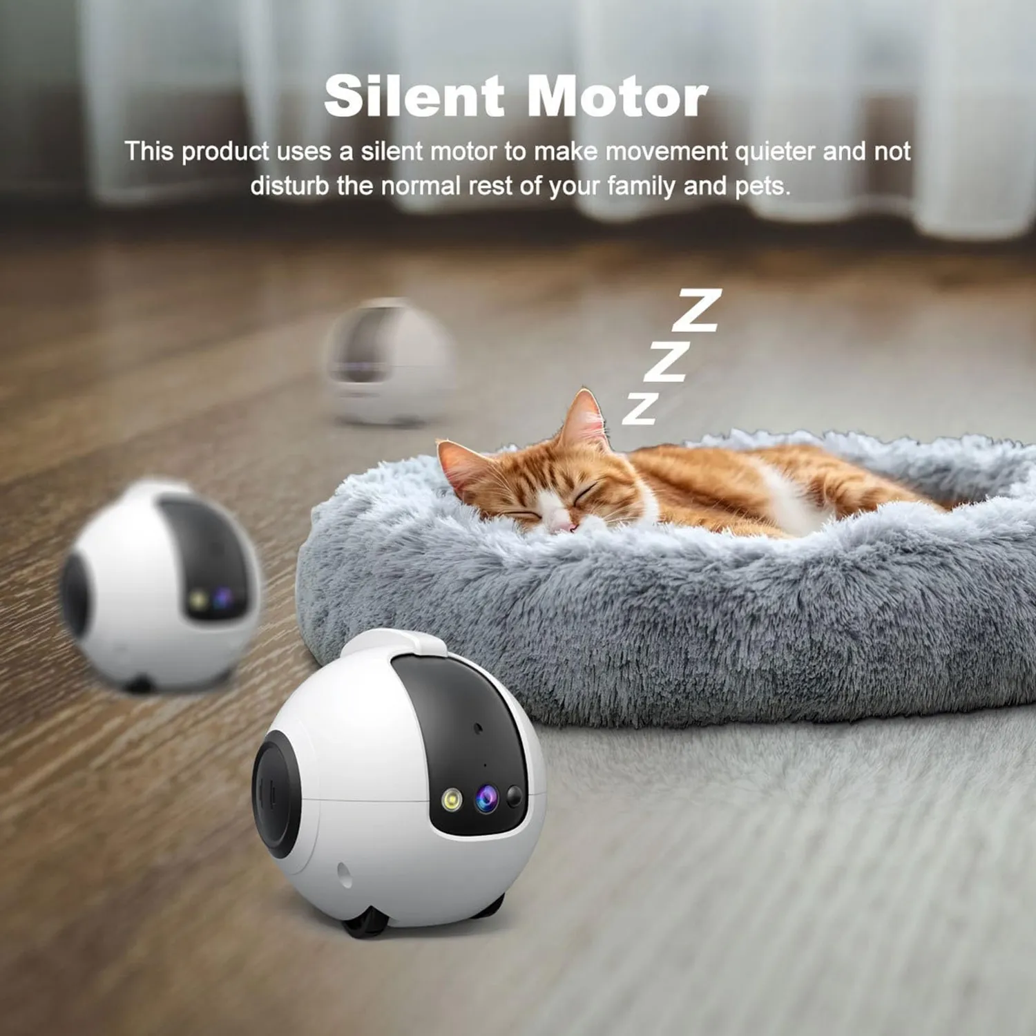 Zunate Telecamera Robot WiFi 2,5K 4MP con Ruote Bidirezionale