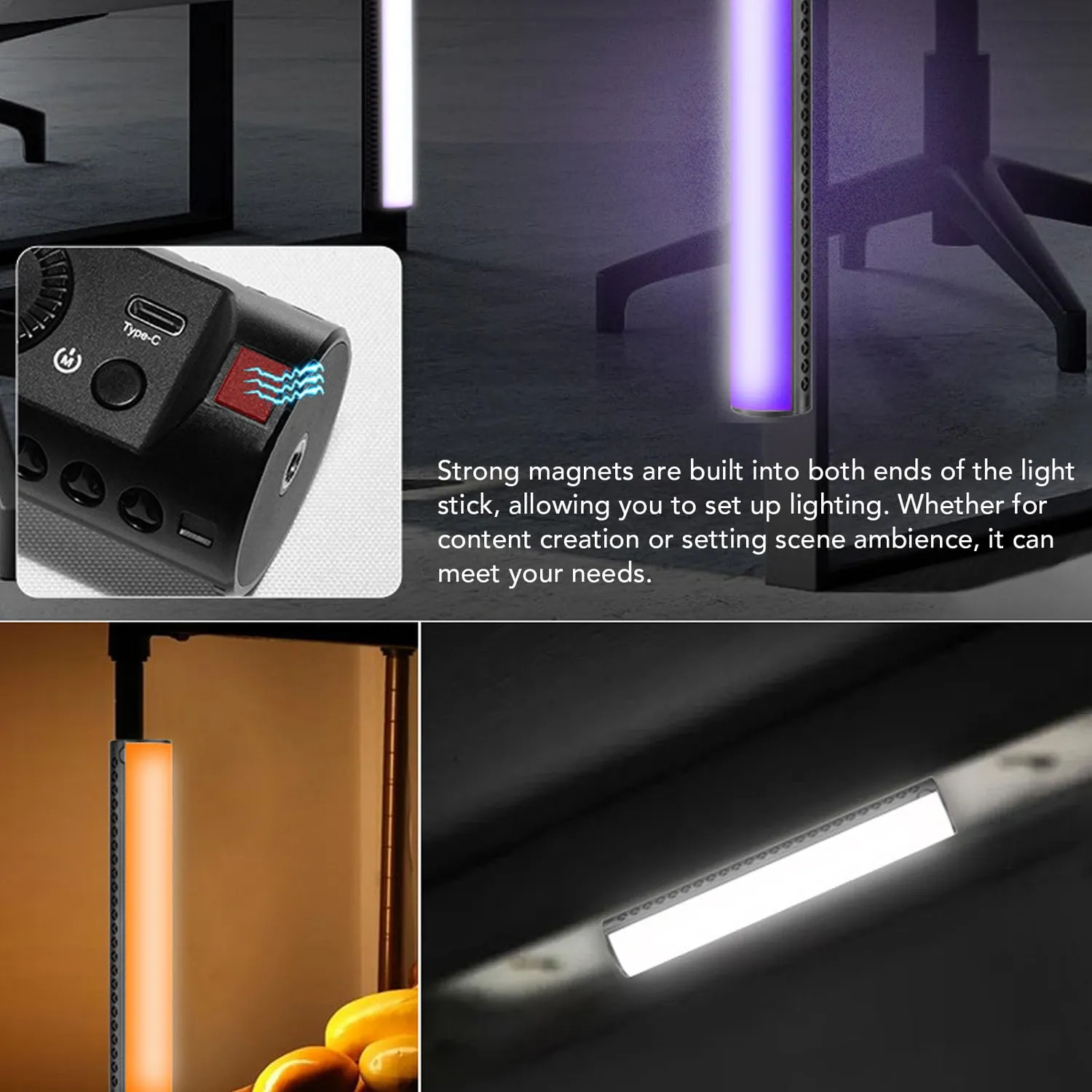Zunate Bacchetta Luminosa LED RGB 15W 2600 mAh 1800-9000K